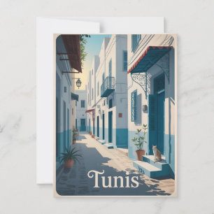 Tunis vintage postkarte