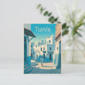 Tunis vintage postkarte (Stehend Vorderseite)