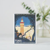 Tunis Vintage Travel Poster Postkarte (Stehend Vorderseite)