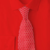 Tunisia Flag Brick Pattern Krawatte