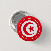 Tunisia-Flagge Button (Vorne & Hinten)
