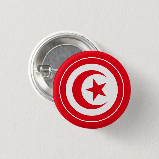 Tunisia-Flagge Button (Vorne & Hinten)