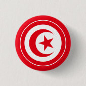 Tunisia-Flagge Button (Vorderseite)