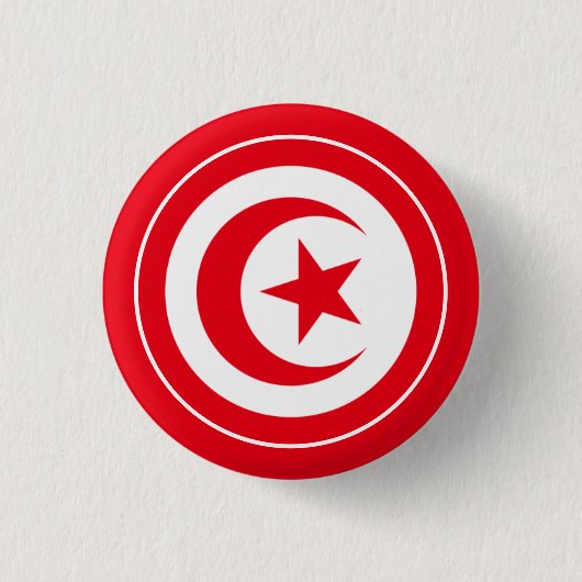 Tunisia-Flagge Button (Vorderseite)