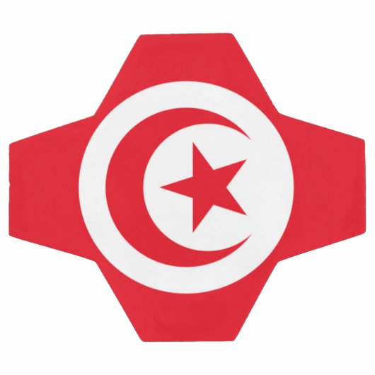 Tunisia-Flagge Fußball (Flach)