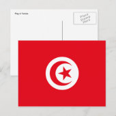 Tunisia-Flagge Postkarte (Vorne/Hinten)