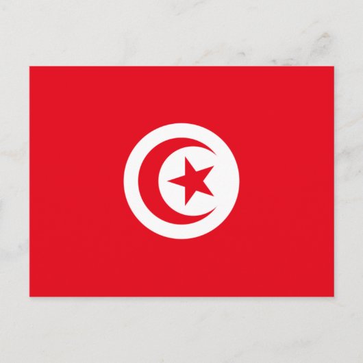 Tunisia-Flagge Postkarte (Vorderseite)