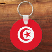 Tunisia-Flagge Schlüsselanhänger (Vorderseite)