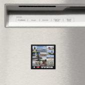 TUNISIA I Liebe, Mosaik, Afrika, Kühlschrank Magnet (In Situ (Geschirrspüler))