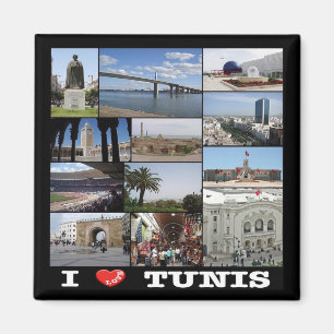 TUNISIA I Liebe, Mosaik, Afrika, Kühlschrank Magnet