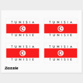 Tunisia-Ländername-Symbol Rechteckiger Aufkleber (Blatt)