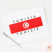 Tunisia-Ländername-Symbol Rechteckiger Aufkleber (Umschlag)