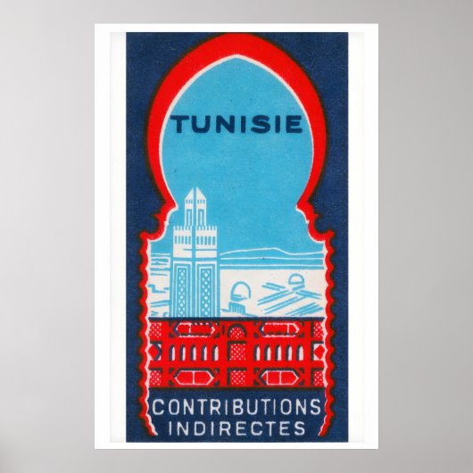 Tunisia - Matchbox Print - Sweden Wall Art Poster (Vorne)