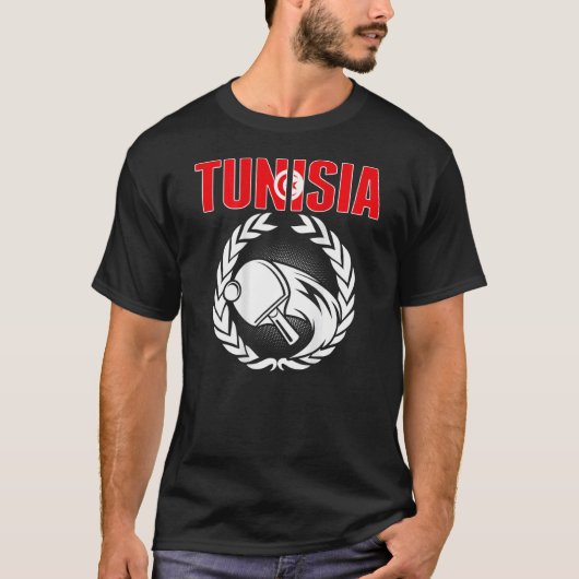 Tunisia Ping Pong Tunisia Table Tennis Team Suppo T-Shirt (Vorderseite)