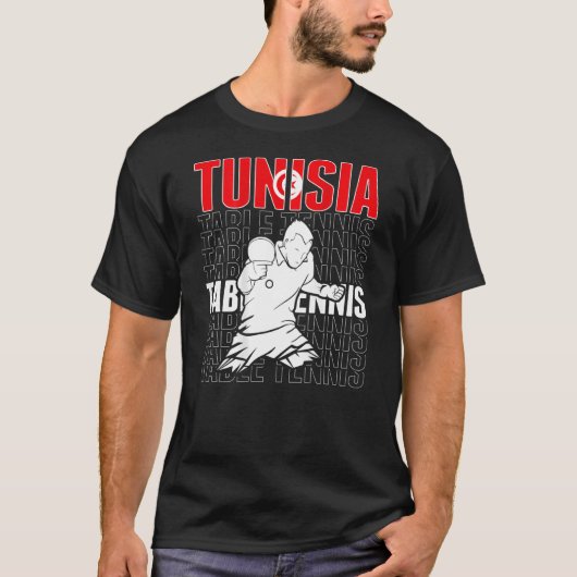 Tunisia Table Tennis  Support Tunisia Ping Pong Te T-Shirt (Vorderseite)