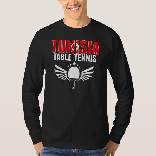 Tunisia Table Tennis  Support Tunisian Ping Pong T T-Shirt (Vorderseite)