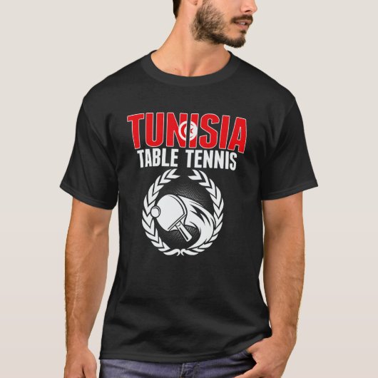 Tunisia Table Tennis   Tunisian Ping Pong Team Sup T-Shirt (Vorderseite)