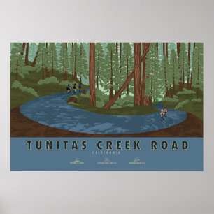 Tunitas Creek Road Radfahrposter Poster