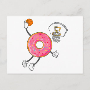 Tunking Donut Loch Essen Champ Postkarte