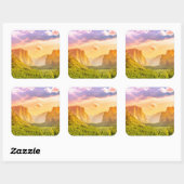 Tunnel-Ansicht von Yosemite Nationalpark Quadratischer Aufkleber (Blatt)