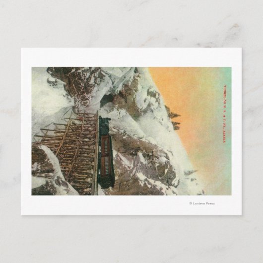 Tunnel auf dem Western Pazifik und Yukon RR Postkarte (Vorderseite)
