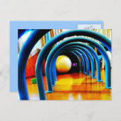 Tunnel Blue Postkarte (Vorne/Hinten)