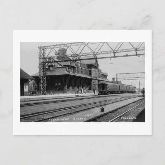 Tunnel Depot, Port Huron, Michigan - Louis Pesha Postkarte (Vorderseite)