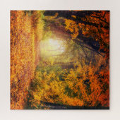 Tunnel der Herbstbäume Puzzle (Horizontal)