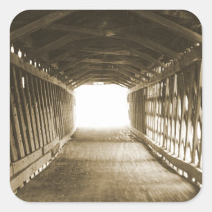 Tunnel des Lichts Quadratischer Aufkleber