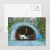 Tunnel durch die Berge Postkarte (Vorne/Hinten)