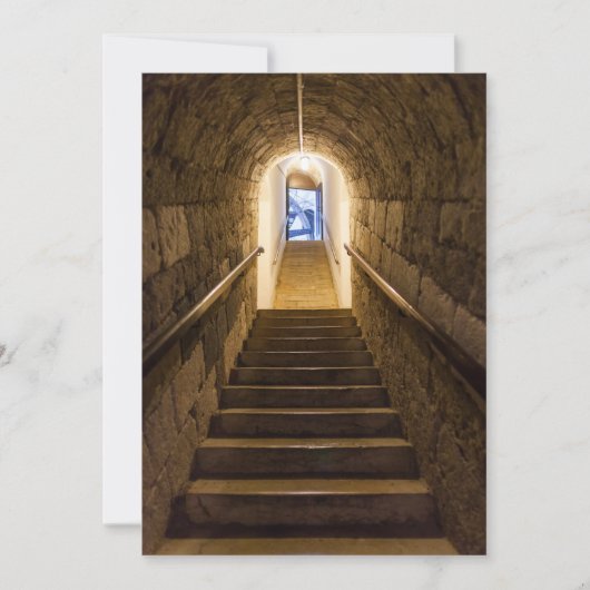 Tunnel in eine alte Salzmine Dankeskarte (Vorderseite)