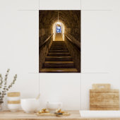 Tunnel in eine alte Salzmine Poster (Küche)