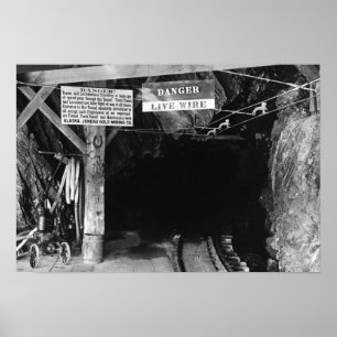 Tunnel in Juneau, Alaska Treadwell Bergwerk Poster
