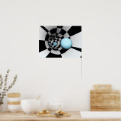 Tunnel Kontrolliertes Abstraktes Poster (Küche)