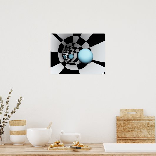 Tunnel Kontrolliertes Abstraktes Poster (Küche)