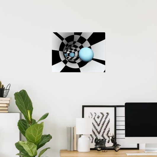 Tunnel Kontrolliertes Abstraktes Poster (Heimbüro)