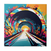 Tunnel mit Graffiti Art