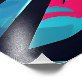 Tunnel mit Graffiti Art Fotodruck (Ecke)