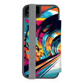 Tunnel mit Graffiti Art Incipio iPhone Geldbeutel-Hülle (Folio Rückseite)