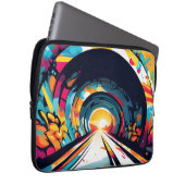 Tunnel mit Graffiti Art Laptopschutzhülle (Vorne Rechts)