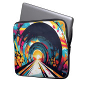 Tunnel mit Graffiti Art Laptopschutzhülle (Vorderseite Links)