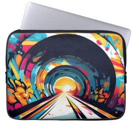 Tunnel mit Graffiti Art Laptopschutzhülle