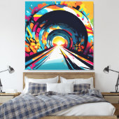 Tunnel mit Graffiti Art Leinwanddruck (Insitu (Schlafzimmer))