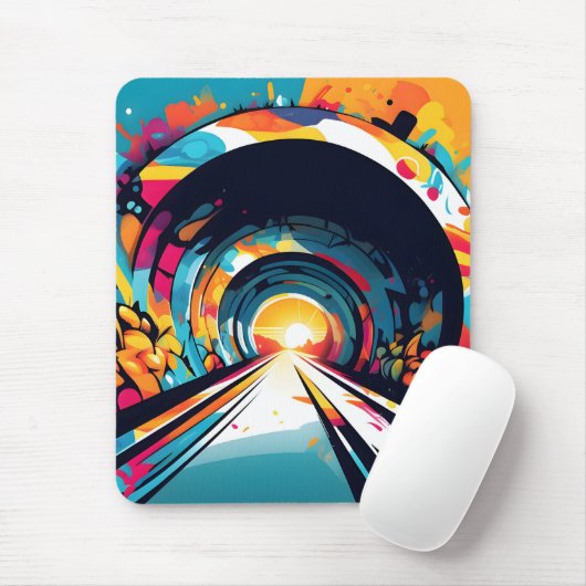 Tunnel mit Graffiti Art Mousepad (Mit Mouse)