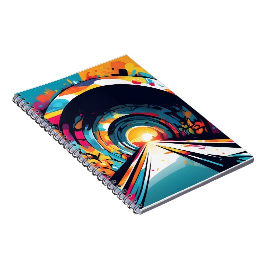 Tunnel mit Graffiti Art Notizblock (Rechte Seite)