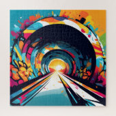 Tunnel mit Graffiti Art Puzzle (Vertikal)