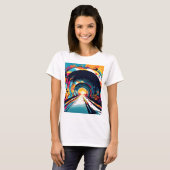 Tunnel mit Graffiti Art T-Shirt (Vorne ganz)