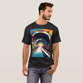 Tunnel mit Graffiti Art T-Shirt (Vorne ganz)
