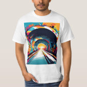Tunnel mit Graffiti Art T-Shirt (Vorderseite)