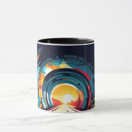 Tunnel mit Graffiti Art Tasse
